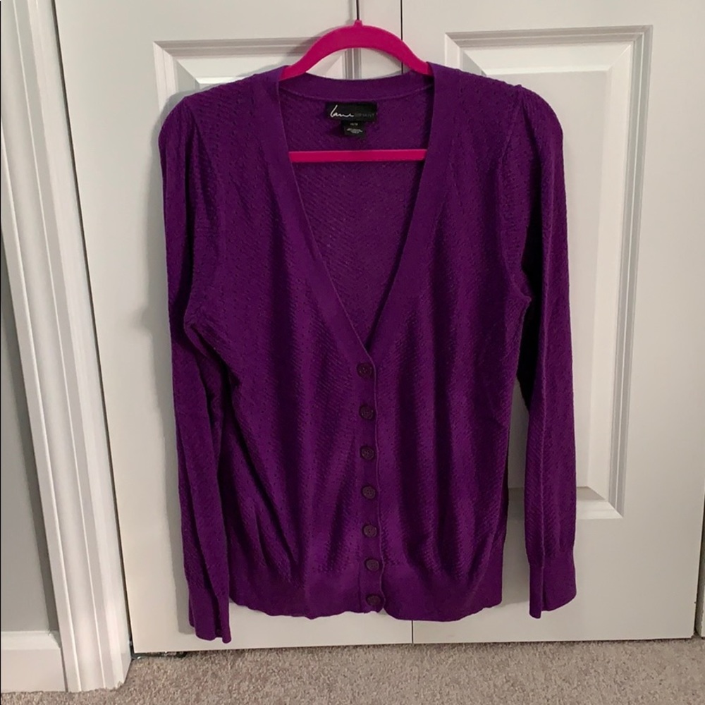 Lane Bryant pointelle cardigan